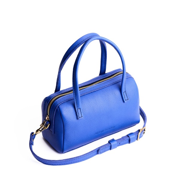Portland Leather Goods Sloan Large Doctor Vibrant Astro Blue Satchel Premium - Picture 5 of 7